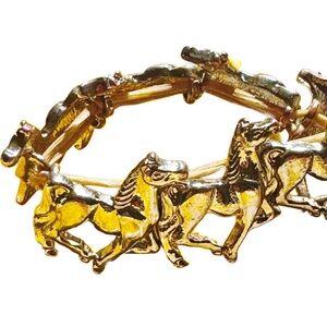 Vintage - Wild Horses Stretch Bracelet - Circa 1970s